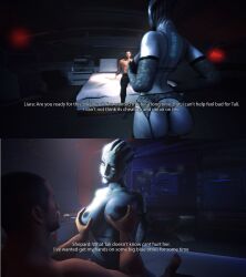 3d 3d_(artwork) asari big_breasts breast_grab cheating cowgirl_position exposed_breasts hand_on_breast juxtasuperposition liara_t'soni lingerie male mass_effect massive_breasts mind_break mind_control nude_female possession shepherd takeover