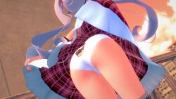 3d ass eiyuu_densetsu koikatsu krebskulm low-angle_view nadia_rayne panties sen_no_kiseki skirt skirt_lift skirt_up