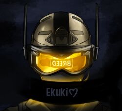 big_penis ekuki glowing_eyes helmet impregnation_request mask masked masked_female mind_break rainbow_six_siege sillhouette solis_(rainbow_six) uniform visor