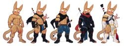 abs anthro canine clothed clothing cydonia_xia fennec fox genitals hi_res male mammal muscular muscular_anthro muscular_male nipples pecs penis vein veiny_muscles veiny_penis xia_(cydonia_xia)