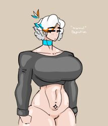 big_breasts freckles mob_face shewiff star_(shewiff) sweat