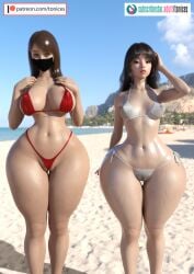 2girls 3d ass athletic athletic_female beach big_ass big_breasts big_butt bimbo bottom_heavy breasts bubble_ass bubble_butt busty cleavage curvaceous curvy curvy_figure dat_ass dumptruck_ass enormous_ass fat_ass female female_only fit fit_female gigantic_ass ha-eun hips hourglass_figure huge_ass huge_breasts human hyper_ass jeong_ji_woo ji_woo korean korean_female lard_ass large_ass large_breasts legs light-skinned_female light_skin lips mask massive_ass original original_character original_characters slim_waist small_breasts son_ha-eun thick thick_ass thick_hips thick_legs thick_thighs thighs tonices top_heavy upper_body voluptuous waist wide_hips