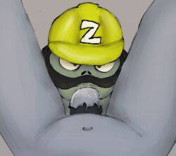 blowjob engineer_(pvz) gay green_skin grey_skin imabruhmoment male/male male_only oral oral_sex plants_vs_zombies zombie