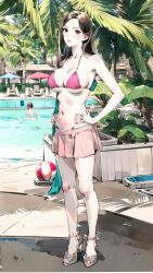 ai_generated ai_mirror big_breasts big_breasts bikini breasts naomi_wu poolside public sexy_cyborg small_top