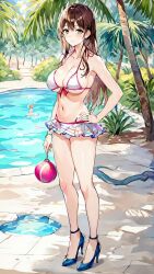 ai_generated ai_mirror big_breasts big_breasts bikini breasts naomi_wu poolside public sexy_cyborg small_top