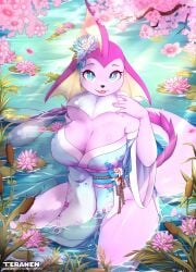 anthro big_breasts breasts female furry huge_breasts pokemon shiny_pokémon teranen thick_thighs wide_hips