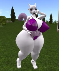 big_breasts breasts female female_mewtwo ferialexonar mewtwo pokemon pokemon_(species) thick_thighs wide_hips