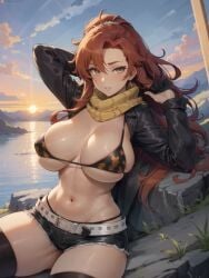 1girls ai_generated breasts curvaceous curvy_body curvy_female curvy_figure erotic_nansensu female huge_breasts long_hair ponytail red_hair seductive_look stable_diffusion tengen_toppa_gurren_lagann work_in_progress yoko_littner