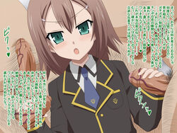 baka_to_test_to_shoukanjuu brown_hair foreskin green_eyes hairclip kinoshita_hideyoshi school_uniform tekoki translation_request trap yaoi