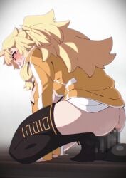 1girls animated ass big_dildo blonde blonde_hair blush borrowed_character buckethead_ero censored clothed clothing dildo dildo_insertion dildo_riding dildo_sitting female female_masturbation female_only glasses huge_dildo long_hair masturbating masturbation mitsushige-chan_(kureha_mitsushige) mp4 original original_character riding sex_toy shorter_than_30_seconds solo solo_female sound stockings tagme video