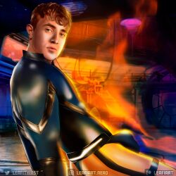 1boy actor bulge celebrity fantastic_four human human_only human_torch in_character jockstrap johnny_storm leafithirst light-skinned_male light_skin looking_at_viewer male male_only marvel paul_mescal solo solo_male underwear