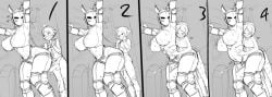 1boy 1boy1girl 1girls 4_panel_comic age_difference animal_ears armet bouncing_breasts couter cuisse cum cum_inflation curvy_female edit female_knight from_behind_position grabbing_from_behind greaves helmet hetero heterosexual horse_ears hourglass_figure huge_breasts imminent_sex kardia_of_rhodes knight larger_female light-skinned_female light-skinned_male light_skin male/female medieval medieval_armor medieval_armour nisetanaqa older_female older_female_and_younger_boy older_woman older_woman_and_younger_boy original panels penis plate_armor poleyn pregnant rerebrace sex_from_behind size_difference sketch squire_boy_(nisetanaqa) straight sweatdrop uncensored vambraces