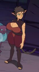 1girls 2023 accurate_art_style big_ass big_breasts big_butt boob_window breasts busty catra cleavage cleavage_cutout clothed clothed_female clothing edit fully_clothed melog mrmelted screencap screenshot screenshot_edit she-ra_and_the_princesses_of_power thick_thighs wide_hips