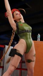 1girls 3d 3d_(artwork) blender blender_(software) blonde_hair cammy_white dkclaude3d female female_focus female_only gym leotard long_hair military_hat military_uniform street_fighter street_fighter_6 stretching toned toned_female