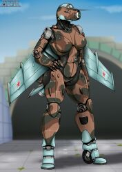 aeromorph aircraft armored hangar high_heels living_aircraft living_machine machine mixsan robot romman08 su-7 wings