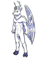 10s 1boy 2012 alpha_channel anthro antlers athletic athletic_anthro athletic_male balls biped deer disney feathered_wings feathers fist flaccid flaccid_penis foreskin fur furry furry_only gargoyle gargoyles gay genitals hi_res hooves horn humanoid_genitalia humanoid_penis male male_only mammal navel nude pecs penis pink_inner_ears pink_nose pose serratus simple_background smile solo staghart standing teal_eyes thecosmosowl transparent_background white_antlers white_background white_balls white_body white_fur white_penis white_wings wings yaoi