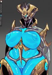 1girls areolae breasts child_bearing_hips dax_(warframe) hips huge_breasts ladydexo_(artist) large_areolae large_breasts nipples thick_thighs thighs thunder_thighs tummy vagina warframe wide_hips