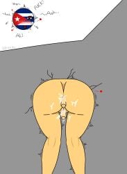 1girls 2boys ass ass_focus big_ass breachka countryhumans countryhumans_girl cuba cuba_(countryhumans) cuban cuban_flag cum cum_in_ass cum_in_pussy cum_inside focus_on_ass naked naked_female nude nude_female penetration penis penis_in_ass penis_in_pussy penis_in_vagina rape stuck stuck_in_wall