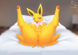 absurd_res anthro eeveelution female feral hi_res interspecies jolteon knowdwagon nintendo pokemon pokemon_(species) pokephilia solo