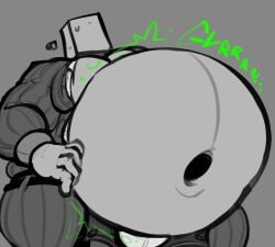 anthro belly_button belly_focus big_belly cheese gurgle gurgling huge_belly moobs navel overweight squintingboi