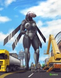 aeromorph aircraft animate_inanimate big_breasts cereus93 helicopter living_aircraft living_helicopter living_machine rah-66 size_difference