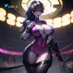 ai_generated big_breasts cixf huge_breasts overwatch thick_thighs widowmaker