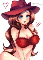 blue_eyes breasts female female_only mario_(series) nintendo pauline solo sugarbell super_mario_odyssey tagme