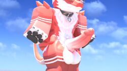 1boy 3d balls claws collar dragon dragon_tail erect_penis erection file_tex foreskin furry gay girly nearlyepoint nervous paws penis red_fur roblox robloxian stockings tagme tail