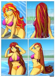 1girls absurd_res ass assentlov big_breasts bikini breasts busty cleavage comic commission confident curvy curvy_body curvy_female derpibooru derpibooru_link equestria_girls female female_only friendship_is_magic hair_fetish hasbro hi_res highres large_breasts long_hair looking_at_viewer my_little_pony naughty_face navel orange_panties partially_submerged pinup purple_bra red_and_yellow_hair red_hair seductive seductive_smile sensual sideboob smile solo solo_female sunset_shimmer swimming_pool swimsuit swimwear two_tone_hair water wet wet_hair yellow_body yellow_hair