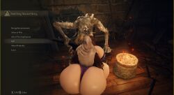 ass ass_focus butt_cheeks butt_crack elden_ring female fromsoftware gigantic_ass huge_ass jackd22 mod monstrous_ass smithing_master_hewg tarnished