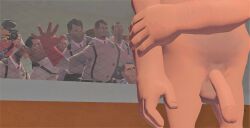 3d 3d_(artwork) balls ballsack big_penis dick funny funny_face heavy_(team_fortress_2) heavy_weapons_guy long_penis looking_at_ass male_only medic medic_(team_fortress_2) naked naked_male nude nude_male penis team_fortress_2 tf2 valve video_games