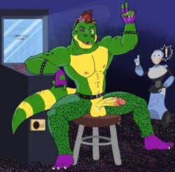 1boy 1other 2022 alligator alligatorid ambiguous_gender among_us among_us_reference animatronic anthro anthro_focus anthro_only arcade arcade_machine athletic athletic_anthro athletic_male background_character balls ballsack belt big_balls big_cock big_penis big_testicles bracelet bracelets chair claws crocodile crocodilian crocodylid dangling_testicles digital_drawing digital_media erect_penis erection fangs finger_claws fingerless_gloves five_nights_at_freddy's five_nights_at_freddy's:_security_breach foreskin foreskin_folds furry furry_male furry_only geeboygee17 glans gloves green_skin hole_in_wall humanoid_genitalia humanoid_penis inner_foreskin inserted_penis intact looking_at_viewer machine male male_anthro male_focus male_nipples male_staff_bot mohawk_(hairstyle) montgomery_gator_(fnaf) muscular_arms one_eye_closed open_pants open_smile pants pants_only pants_open partially_clothed partially_clothed_male peace_sign penis penis_out penis_out_of_pants precum_drip precum_on_penis precum_string precum_trail presenting_balls presenting_penis red_hair reptile reptile_humanoid retracted_foreskin robot scales scalie_humanoid scottgames scrotum sharp_teeth sitting_on_chair smile smiling smiling_at_viewer solo solo_anthro solo_in_panel spiked_belt spiked_tail spikes spikes_(anatomy) staff_bot_(security_breach) staffbot star_glasses steel_wool_studios sunglasses surprised testicles thick_tail toe_claws toes uncut veiny_penis winking winking_at_viewer