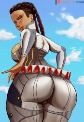 1girls 2d apex_legends ass ass_expansion back_view backpussy belt big_ass big_breasts big_butt big_hips big_thighs bottom_heavy breasts bubble_ass bubble_butt dark-skinned_female dark_skin dat_ass female gigantic_ass gigantic_butt growth latina loba loba_(apex_legends) loba_andrade pussy skin_tight skin_tight_suit solo thick thick_ass thick_hips thick_legs thick_thighs tight_clothes tight_clothing tight_pants tights viewed_from_behind viewed_from_below ynsichi