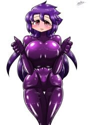 1girls big_breasts bodysuit corruption mega_man mega_man(classic) mega_man_(character) purple_bodysuit roco_(sulfer-kokegitsune) rule_63 sulfer-kokegitsune tagme