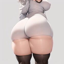 1girls ai_generated ass_focus big_ass nemus_waifu_generator s thick thighhighs thighs