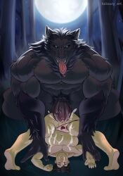 anal anal_sex cum_inflated_belly gay gay_sex human hyper_penis inflation luiixury_art muscle muscles muscular muscular_arms muscular_male muscular_thighs pecs ready_to_pop werewolf