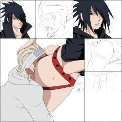 2boys ass comic_page dark-skinned_male dark_skin gay interracial killer_bee luckyarts male male_only naruto naruto_(series) naruto_shippuden rimjob rimming sasuke_uchiha sketch uncensored work_in_progress yaoi