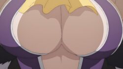 breasts cleavage clothing isekai_one_turn_kill_neesan:_ane_douhan_no_isekai_seikatsu_hajimemashita kilmaria large_breasts monster_girl screencap screenshot