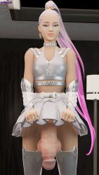 3d ariana_grande ariana_grande_(fortnite) big_balls big_penis celebrity embarrassed flaccid flaccid_penis fortnite futa_only futanari hung_futanari jinxed_xp raising_skirt saggy_balls shy skirt upskirt veiny_balls veiny_penis