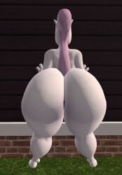 big_ass big_breasts breasts bubble_butt female female_mewtwo ferialexonar huge_ass mewtwo pokemon pokemon_(species) thick_thighs wide_hips