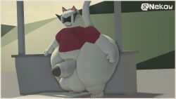 3d :3 balls cat_ears cat_tail catboy catmaidboyuwu fat_ass gay glasses male penis rate_my_avatar roblox roblox_game robloxian shirt tagme tshirt white_fur zolt_(nekow/catmaidboyuwu)