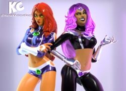 2girls 3d blackfire blender blender3d blender_(software) blender_cycles dc dc_comics female female_only fortnite fully_clothed nandkanimations sfw starfire starfire_(comics) tagme teen_titans