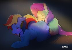 2animals anal equid equine female female/female feral feral_on_feral feral_only fluttershy_(mlp) friendship_is_magic hasbro horse mammal my_little_pony nubsy oral pony rainbow_dash_(mlp) rimming sex