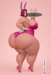 ass big_ass big_breasts big_butt breasts bunny_ears bunny_tail bunnysuit code_geass female high_heels huge_ass huge_butt hyper_bimbo kallen_stadtfeld large_ass large_butt someshittysketches tray venus_body