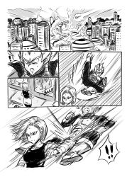 android_18 ballbusting comic dragon_ball_z english_text ocigart vegeta