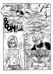 android_18 ballbusting comic dragon_ball_z english_text ocigart vegeta