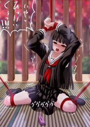 black_hair bondage enma_ai jigoku_shoujo long_hair school_uniform serafuku bondage vibrator