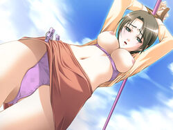 breasts hands_up ichikawa_noa mound_of_venus navel nipples panties restrained skirt_lift