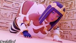 1girls 3d big_ass big_breasts bob_cut breasts bubble_butt capcom dark-skinned_female dark_skin egyptian female female_only huge_ass lipstick menat solo street_fighter street_fighter_v tagme unski113d