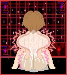 2d 2d_(artwork) 2d_artwork bete_noire big_balls big_breasts big_penis chara color cum cum_in_pussy cum_inside glitchtale huge_balls inflated_belly inflation leaking_cum pixel_art self_upload tagme undertale undertale_(series) undertale_au z!betty zixy